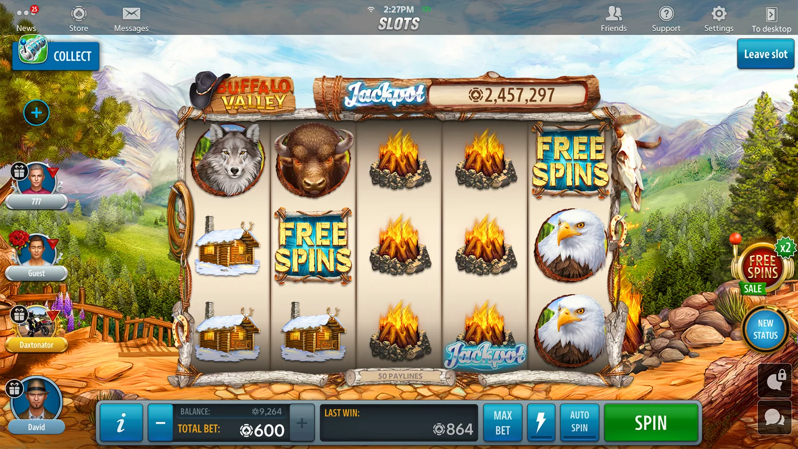 Tampilan visual permainan slot dengan reels dan simbol berwarna