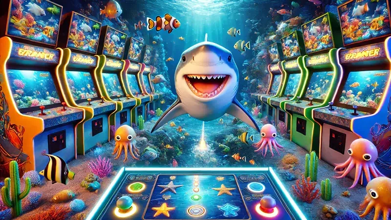 Ilustrasi permainan tembak ikan dalam pilihan lobi 7METER